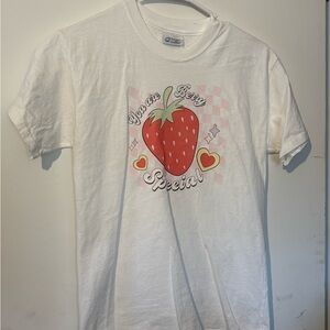Champion Kids' White Tee with Strawberry Graphic